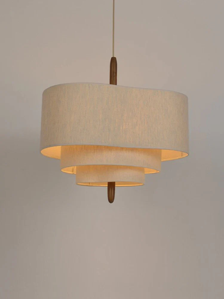 Aurelia Fabric Pendant Light for bedroom warm glow - OpalDwell