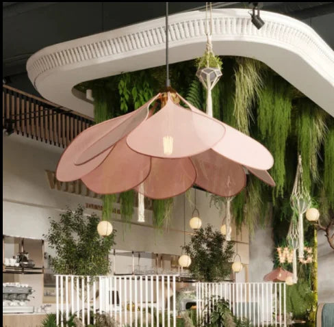 Petal Pendant Light Installed for Dining Room Lighting | OroDwell
