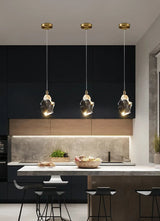 Gold Finish Sparkling Crystal Pendant Light for Modern Home Interiors | OroDwell