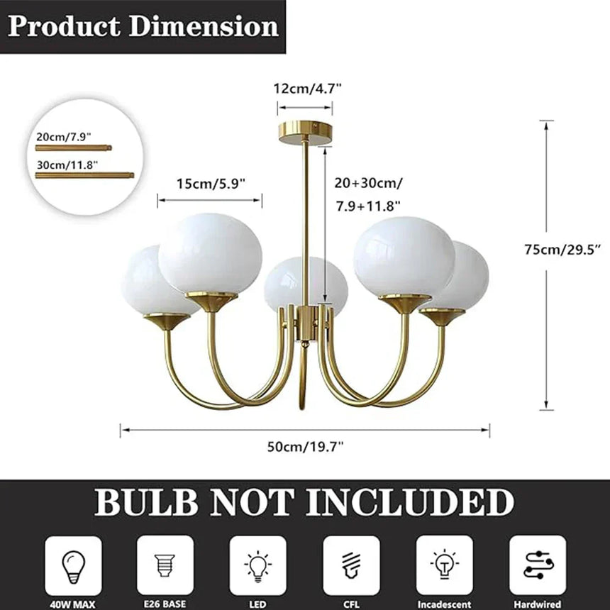 e27 bulb chandelier for dining room decor