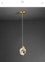 Soft Warm LED Glow Crystal Pendant Light with Sleek Silhouette | OroDwell
