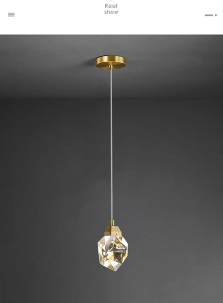 Soft Warm LED Glow Crystal Pendant Light with Sleek Silhouette | OroDwell