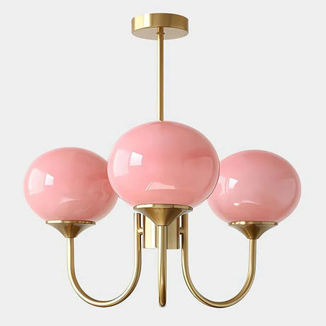 pink glass shade close-up detail