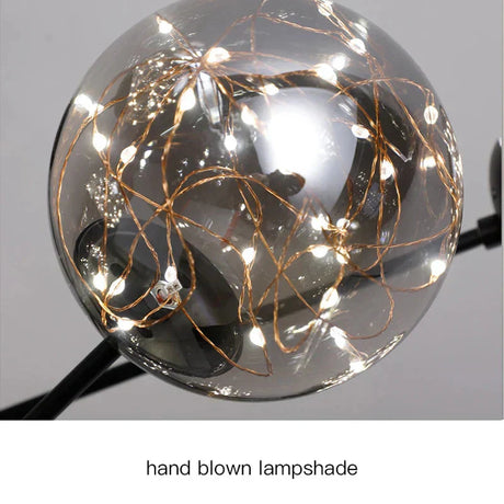 Iron frame light installation view