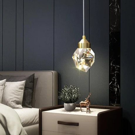 Lumiara Crystal Pendant Light - Copper and Crystal Gold Finish Sparkling Design | OroDwell