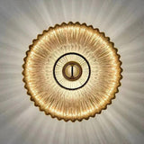 Wave shaped glass wall lamp for living room