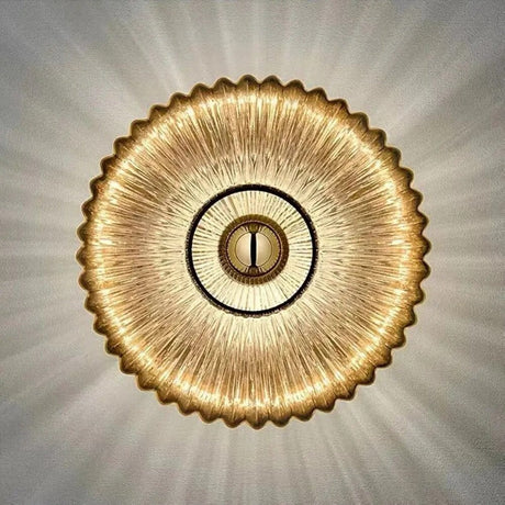 Wave shaped glass wall lamp for living room