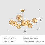 Modern globe light warm ambient glow