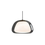 Luminex Double Glass Dome Pendant Light sculptural centerpiece view - OpalDwell