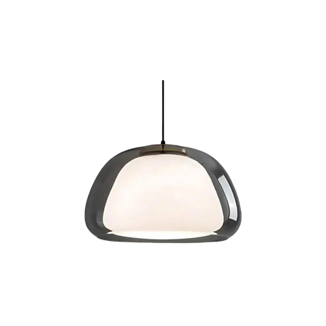 Luminex Double Glass Dome Pendant Light sculptural centerpiece view - OpalDwell