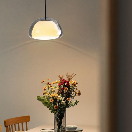 Luminex Double Glass Dome Pendant Light for kitchen ceiling - OpalDwell