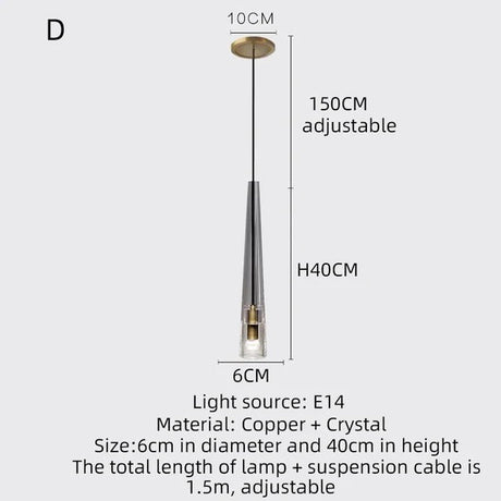 Asterra Premium Full Copper K9 Crystal LED Pendant Lights - OpalDwell