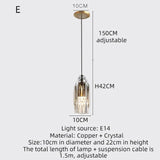 Asterra Premium Full Copper K9 Crystal LED Pendant Lights - OpalDwell