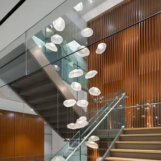 Cascade Glass Chandelier for Living Room
