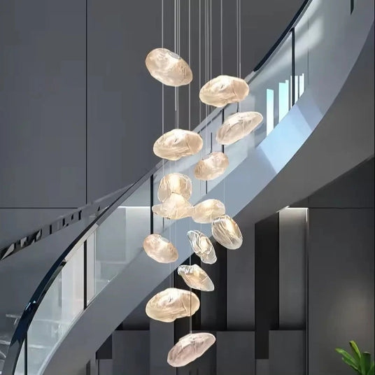 Glass Chandelier Close Detail View