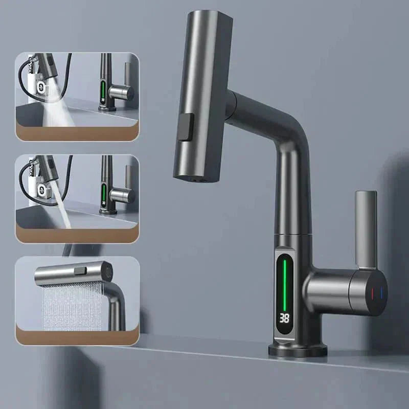Waterfall Faucet Close Detail View