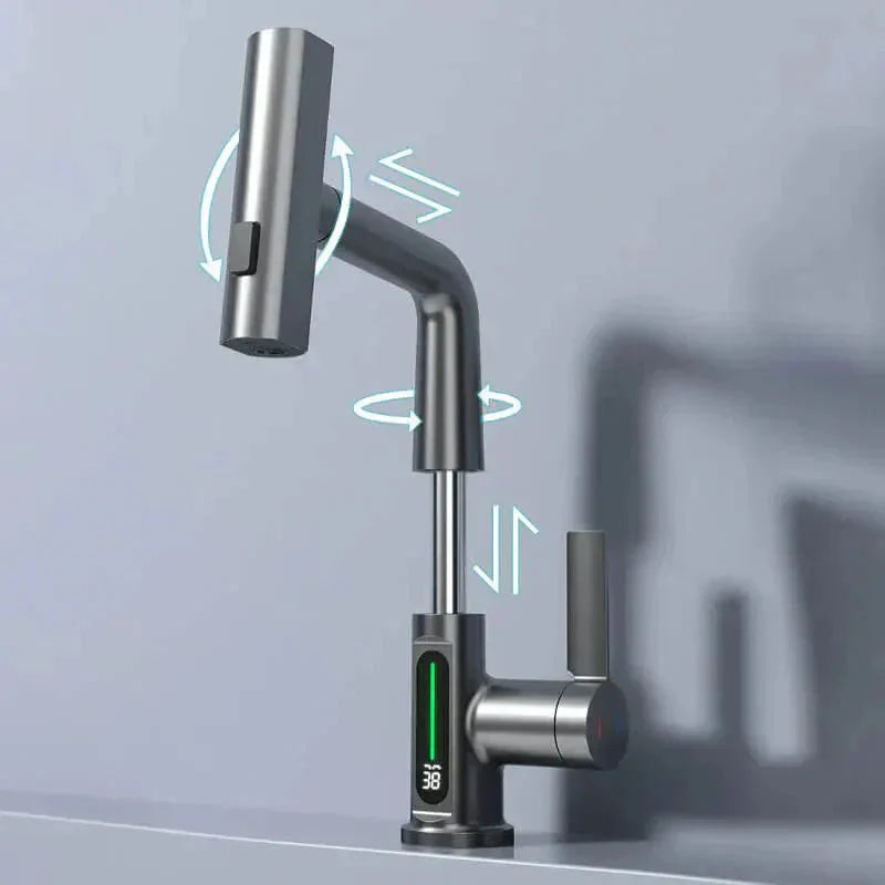 Smart Waterfall Faucet for Bathroom Sink