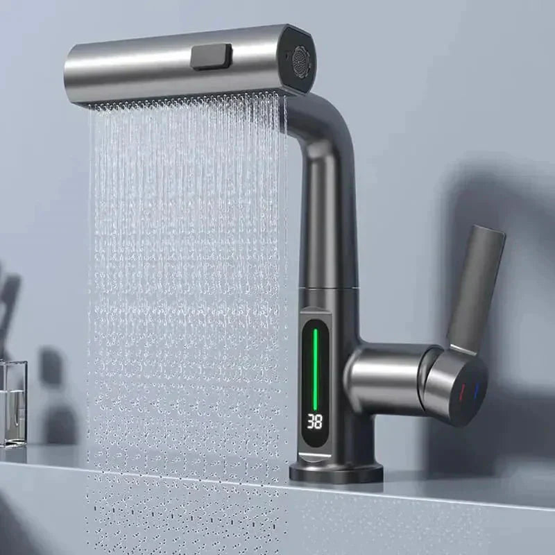 Digital Waterfall Faucet Temperature Display