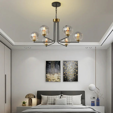 Glass Chandelier for Living Room Accent Decor