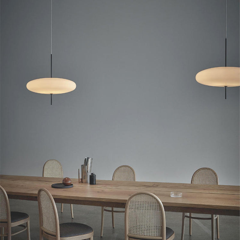Contemporary Oval Silhouette Ceiling Light
