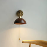 Aureo Vintage-Style Wood Wall Lamp side angle product view - OpalDwell