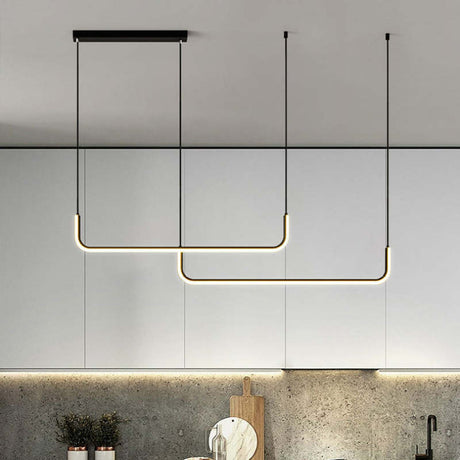 Metal pendant light for compact living spaces