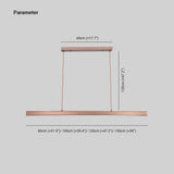 Linear Metal Pendant Light Size Reference