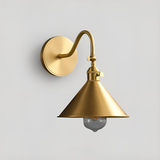 Copper wall sconce for reading nook