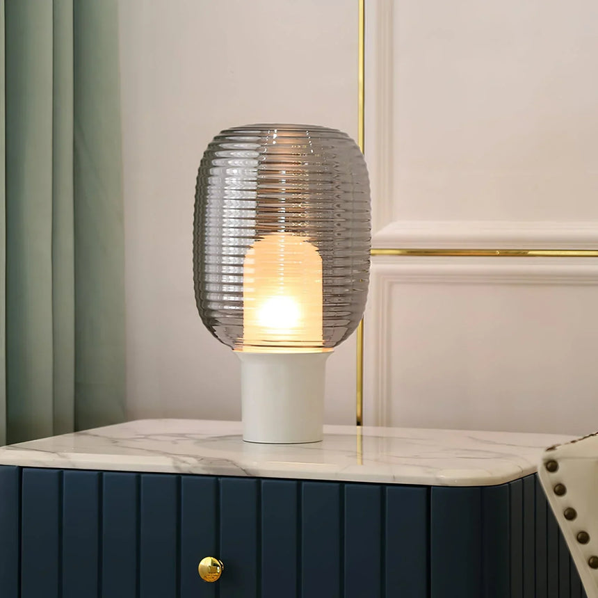 Metal and Glass Table Lamp for Living Room