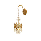 The crown sconce on a white background, showing the arm and the chain