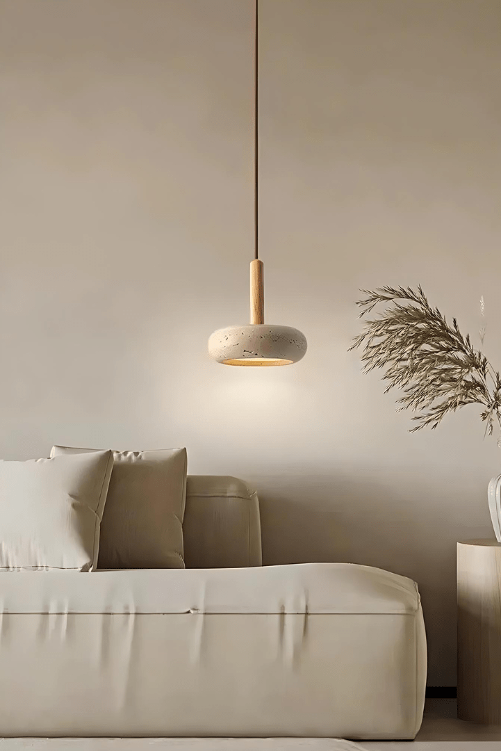 Soren pendant lamp sculptural stone texture close-up