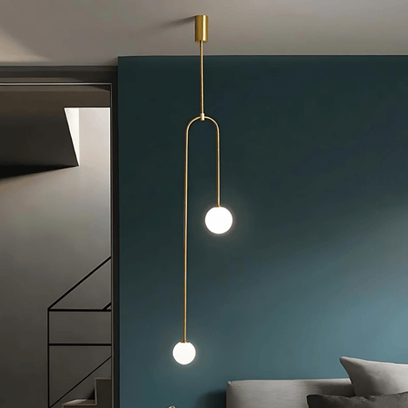 Metal pendant light LED square design for dining room