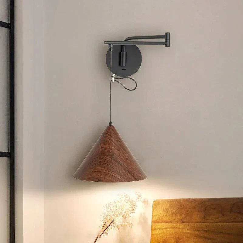Swing-Arm Wall Lamp Installed for Living Room Lighting | OroDwell