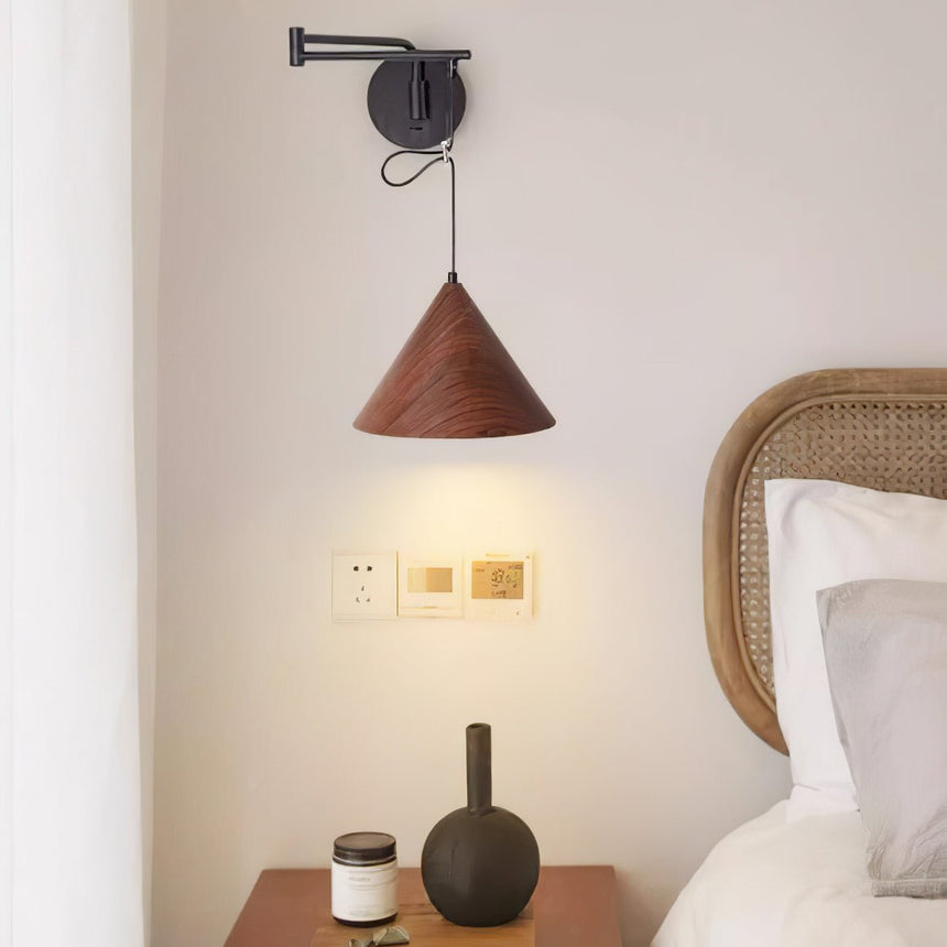 Minimalist Adjustable Swing-Arm Wall Lamp with Adjustable Reading Light | OroDwell