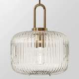 Glass Stone Pendant Lamp Close-Up Detail