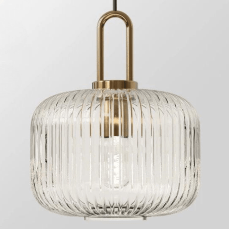 Glass Stone Pendant Lamp Close-Up Detail