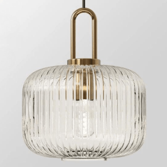 Glass Stone Pendant Lamp Close-Up Detail
