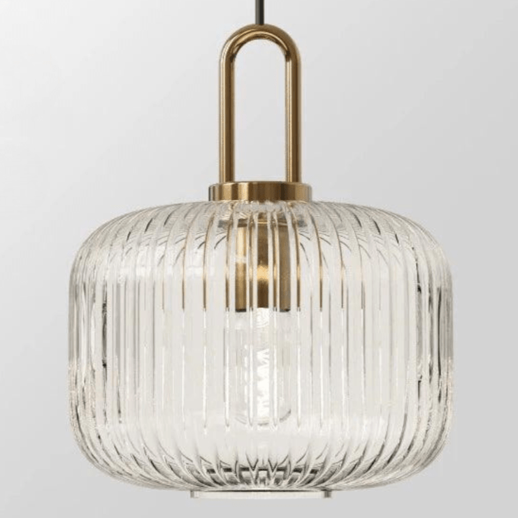 Glass Stone Pendant Lamp Close-Up Detail