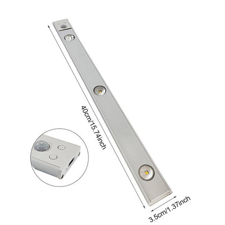 Motion sensor light mounted on wall detail