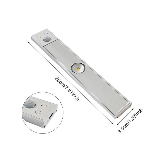 Motion sensor LED light dimensions reference