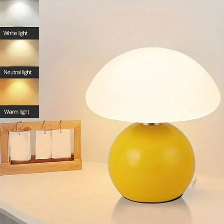 Lumora Cream Mushroom Lamp for Living Room