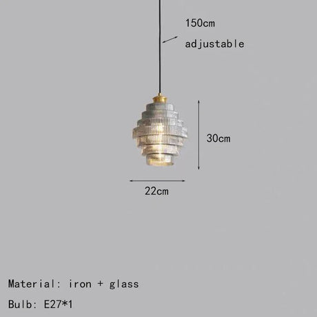 Glass Stone Chandelier Warm Light Ambiance