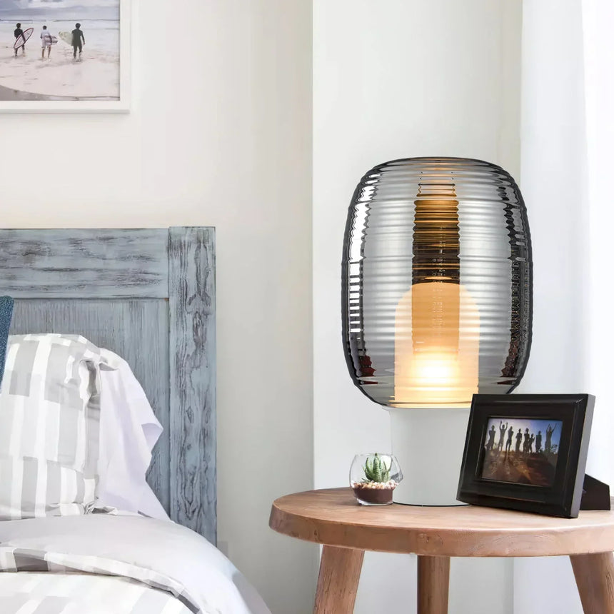 Table Lamp with Warm LED Glow for Bedroom