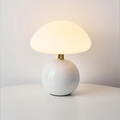 Lumora Ceramic Mushroom Lamp French Bauhaus Style