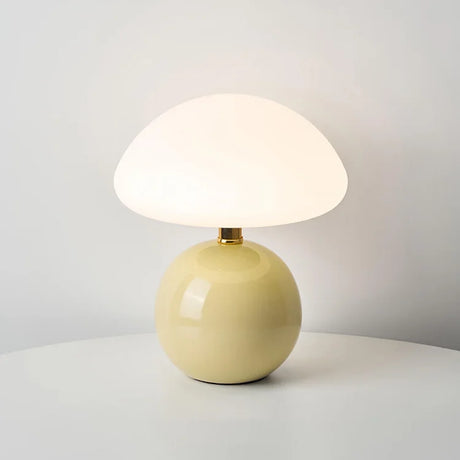 Lumora Ceramic Mushroom Lamp French Bauhaus Style