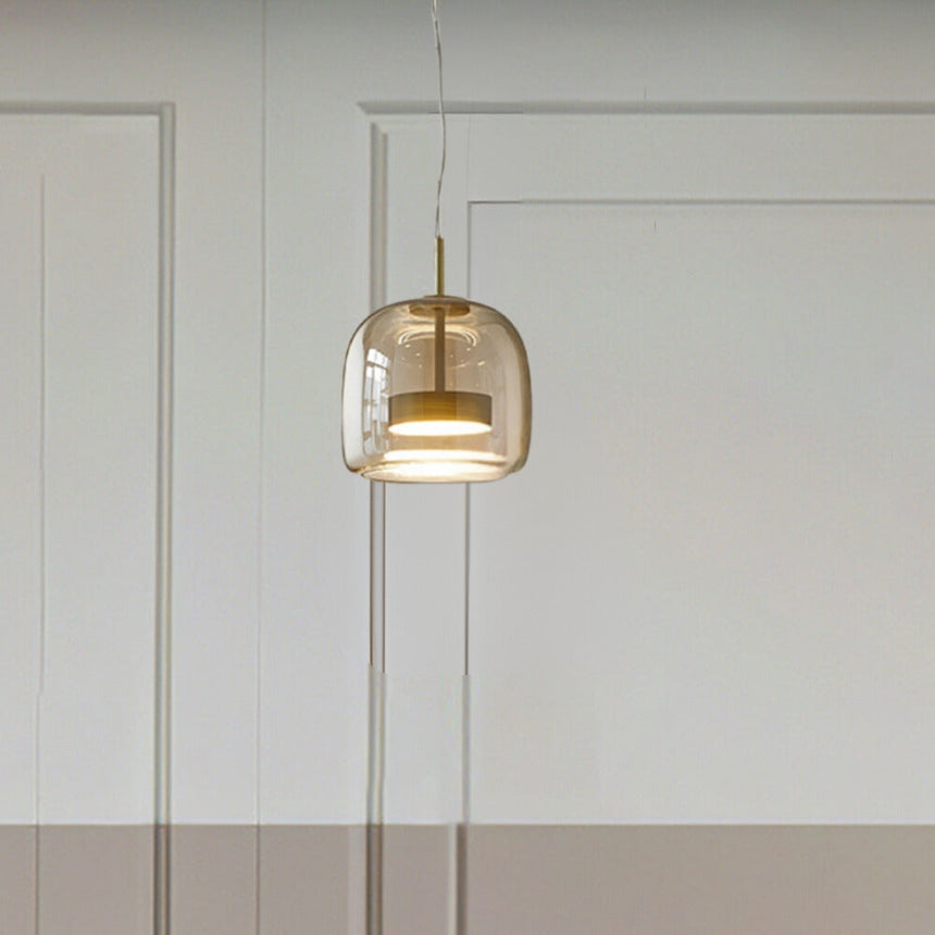 Vintage-Inspired Glass Pendant Light Modern Interior Accent - OpalDwell