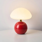 Ceramic table lamp neutral light color view