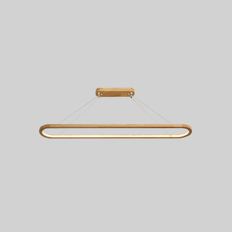 Metal and Wood Pendant Light for Dining Room