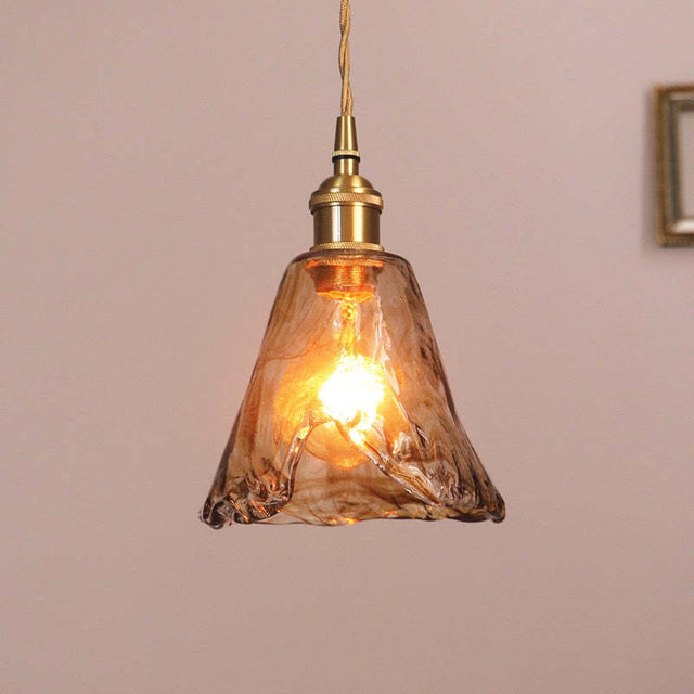 Aurelia Retro LED Pendant Light in Gold Metal Fixture