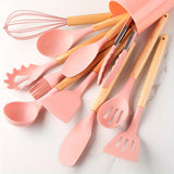 CulinaPro Silicone Cooking Tool Set for kitchen storage - OpalDwell